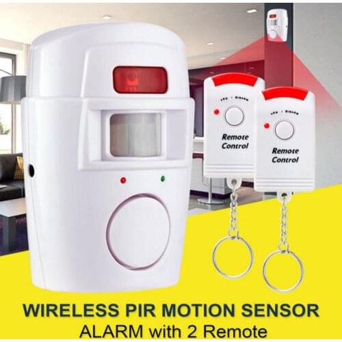 Wireless Remote Controlled Mini Alarm with IR Infrared Motion Sensor Detector & 105dB Loud Siren For Home Security Anti-Theft