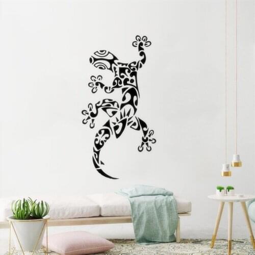 Climbing Lizard Wall Sticker Cool Gecko Pattern Vinyl Wall Poster Creative Home Decoration Wild Animals Wall Decals AZ253