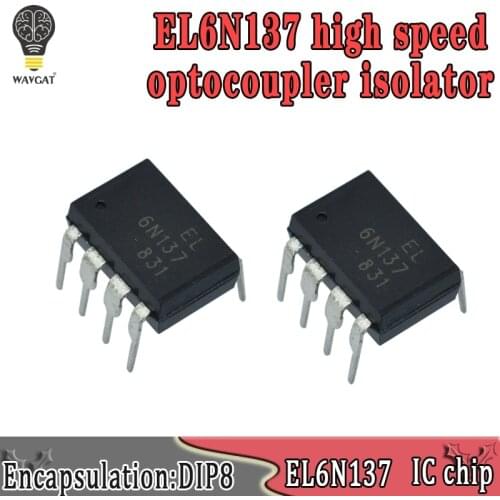 10PCS 6N137 DIP8 EL6N137 DIP DIP-8 new and original IC Super High Speed Response Photocoupler