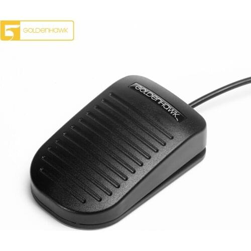 GOLDENHAWK Black Plastic Tattoo Foot Pedal 1M Length Power Supply Cord Foot Switch Pedal For Tattoo Machine Supply Accessory