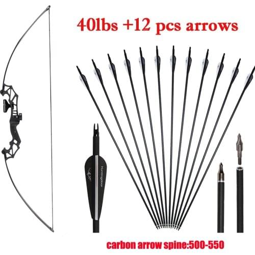 Outdoor Shooting Game Hunting Recurve Bow Outdoor Shooting 40 Pound Bow And Arrow Archery Accessories Archery