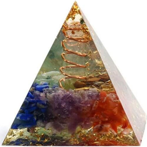 Pyramid Protection Healing Energy Stone Meditation Crystal Generator Collectibles Crafts Yoga Tool Home Office Decor Gift 2021