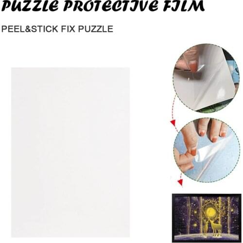 Clear Peel Glue Sheets Jigsaw Large Sheet Adhesive Puzzle Stickers Fixed Lightweight for Household Bedroom Ornaments