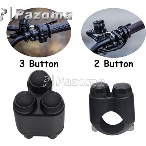 2 and 3 Button Handlbar Switch Universal Dual & Triple Micro Slim 25mm 1 Inch Bar Switches for Harley Chopper Bobber Cafe Racer