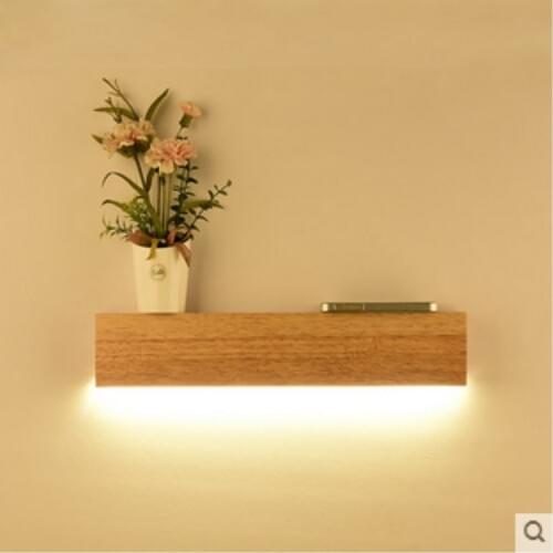 Modern Japan Style Led Oak wooden Wall Lamp Lights Sconce for Bedroom bathroom Home Wall Sconce solid wood wall light