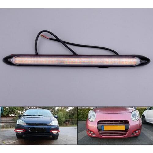 Universal LED Sequential Daytime Running DRL Turn Signal Light Strip 12V for Cars Trucks SUV Trailers IP67 Waterproof