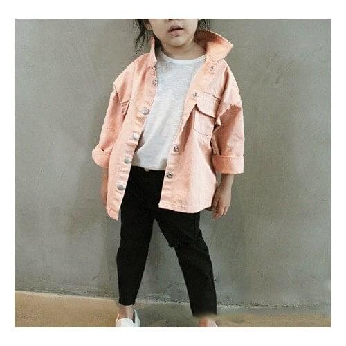 2020 spring and autumn childrens clothing new boys and girls western style casual lapel wash jacket jacket children