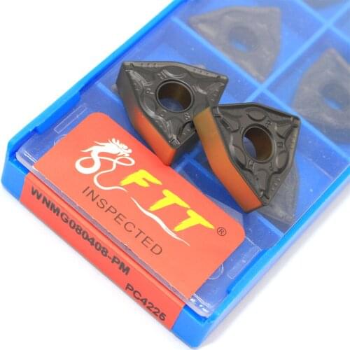 10pcs New Carbide Insert WNMG080408PM 4225 High Quality External Metal Turning Tool Lathe Tools Tokarnyy CNC Parts Turning Blade