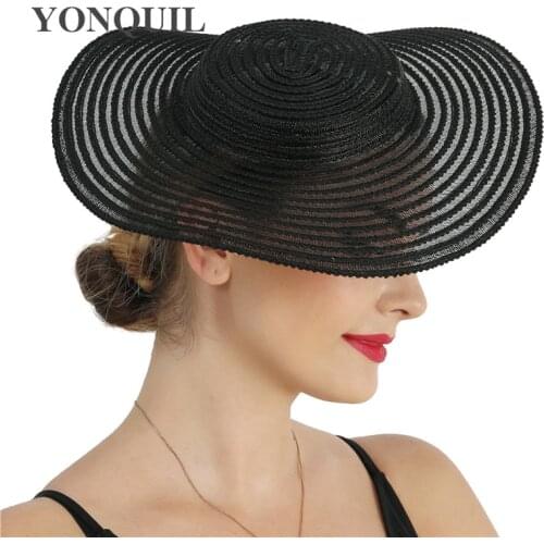 30CM Big Derby Fascinator Bases Women Chic Party Tea Chapeau Cap Ladies Cocktail Race Hair Accessories No Hairpin Bride Hats
