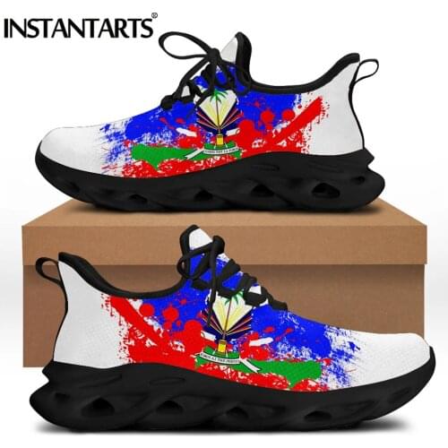 INSTANTARTS Fashion Tahiti Tie Dye Printed Ladies Casual Sneakers Comfortable Air Flat Shoes Casual Footwear Zapatos Non-Slip