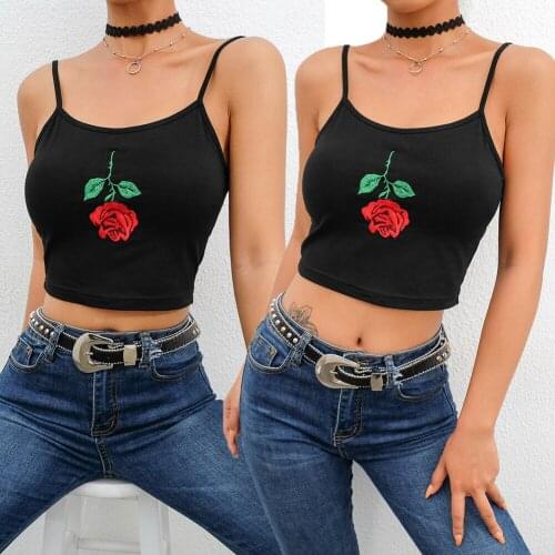 Women Camis Floral Sleeveless Short Tops Sexy Ladies Evening Party Clubwear Femme Casual Summer Clothes Beach Holiday