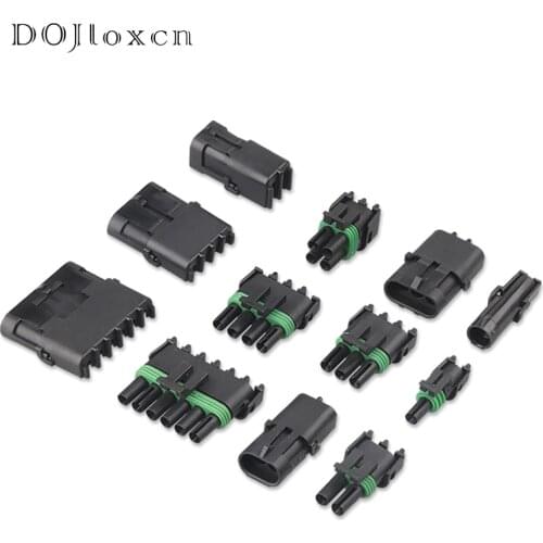 10 Sets 1 2 3 4 Pin Way Sealed Car Electrical Plug Socket Delphi Male Female Connectors 12010996 12015791 12010973 12015792