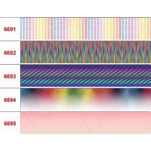 16mm-75mm Gradient Color Series Printed Grosgrain/Foe Ribbon White Spots DIY Festival Party Hair Bow 50yards/roll