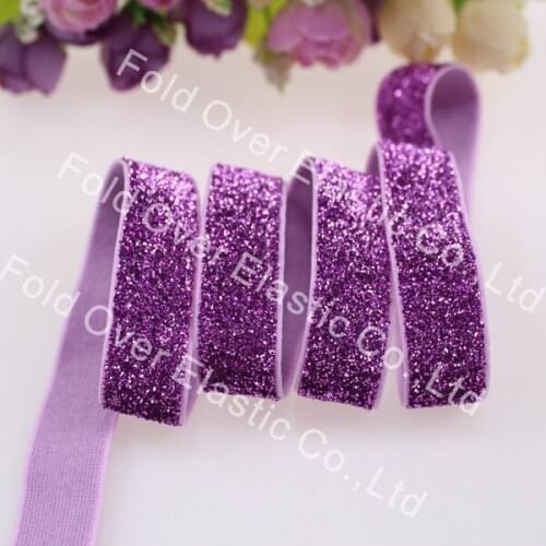 5/8" 16mm frosted glitter elastic for making hair tie, high quality elastic #B-14, 150yards/lot/color