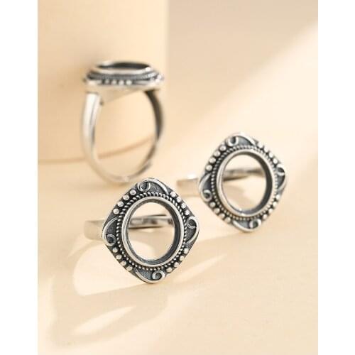 925 STERLING SILVER Semi Mount Bases Blanks base blank Pad ring Setting jewelry findings diy A5849