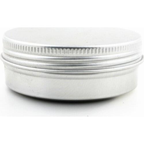 50ml aluminum pots,comestic containers with screw thread screw thread, 50g Aluminum Screw Top Tins