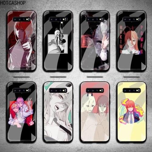 Chainsaw Man Makima Power Phone Case Tempered Glass For Samsung S20 Plus S7 S8 S9 S10 Note 8 9 10 Plus