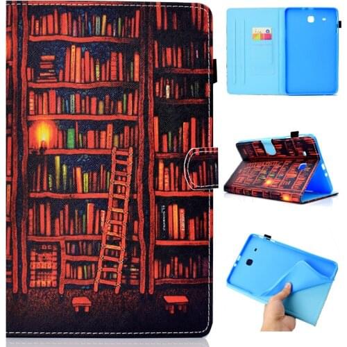 Printing Case for Samsung Galaxy Tab E 9.6 T560 T561 T567V Cases PU Leather Cover for Samsung Galaxy Tab E 9.6 Funda Case + Pen