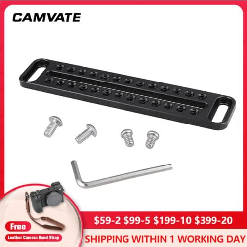 CAMVATE Camera Generic Aluminum Alloy Long Cheese Plate 1/4"-20Mounting Platform For DSLR Camera Cage DIY Configuration Mounting