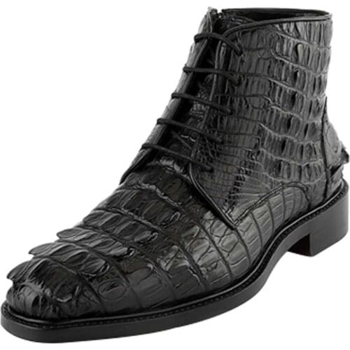 Eyugaoduannanxie new 2021 male boots Martin boots High-cut men shoes leisure manual crocodile Men crocodile boots