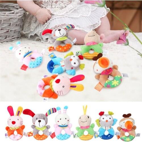 2020 Newest Baby Cartoon Plush Toys For 0-12 Months Newborn Soft Stuffed Rattle Toy Infant Toddler Kids Toys Gifts