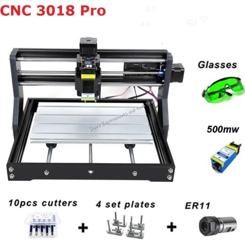 CNC 3018 PRO Laser Engraver Wood CNC Router Machine GRBL ER11 Hobby DIY Engraving Machine for Wood PCB PVC Mini CNC3018 Engraver