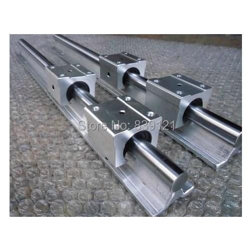 Low price for China linear round guide rail guideway SBR20 rail 500mm take with 2 block slide bearings