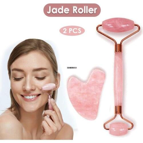 Pink Gua Sha Roller Massager Lifting Facial Skin Beauty Care Guasha Board Body Scraping Face Spa Massage Cupping Guache Tool