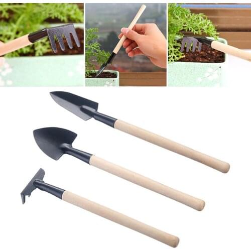Home Gardening Tool Set Pot Plant Home-grown Mini Digging Suits Three-piece Shovel Rake Portable Garden Hand Tools Combination
