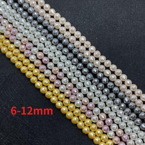 Natural advanced Multicolor Faceted Shell seed Beads Loose for Jewelry Make DIY Bracelets Necklaces Earrings Ring Accessories