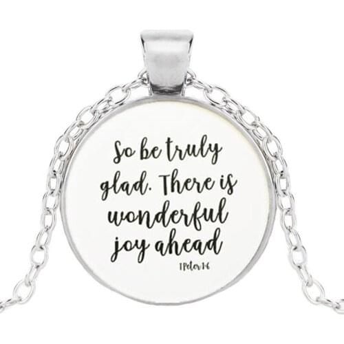 2020 New Bible Verses Pendant Survivor Scripture Necklace Bible Verse Glass Dome Necklace Christian Inspirational Jewelry