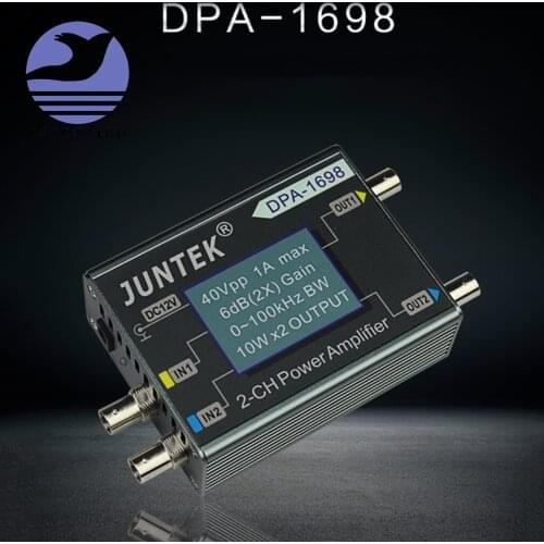 New DPA-1698 High Power 0~100 KHZ Dual Channel 10W X2 DDS Function Signal Generator Power Amplifier