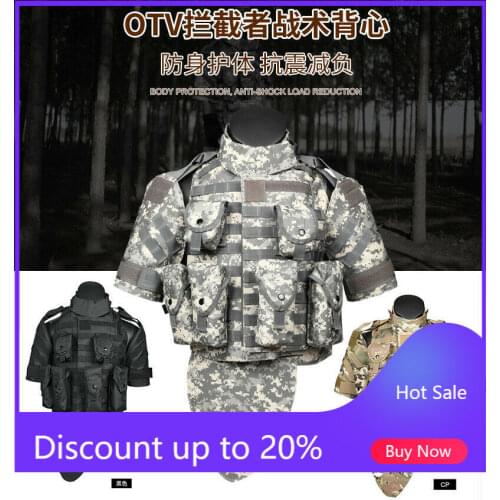 NEW Tactical Body Armor Hunting Wargame Interceptor OTV Nylon Vest with Molle Pouch