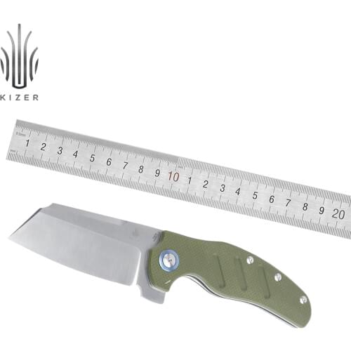 Kizer folding knife C01C XL sheepdog V5488C2 survival knife new 154cm steel g10 knife high quality hand tools