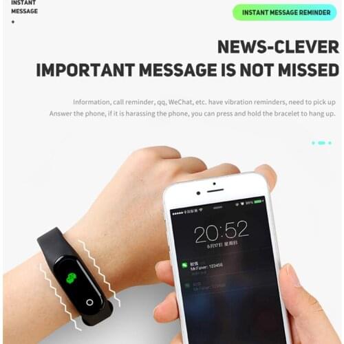 M4 Colorful Screen Smart Band Fitness Tracker Watch Sport bracelet Heart Rate 0.96 inch Smartband Monitor Health Wristband PK M3