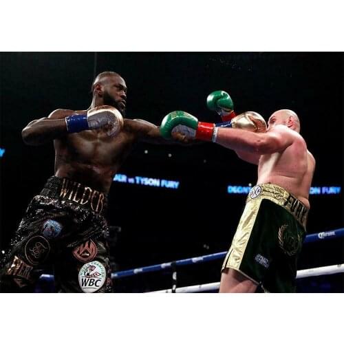 Tyson Fury vs Deontay Wilder Boxing Fight Art Film Print Silk Poster Home Wall Decor 24x36inch