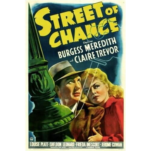 Street of Chance Beauty Classic Movie Film Noir Retro Vintage Poster Canvas Painting DIY Wall Paper Home Decor Gift