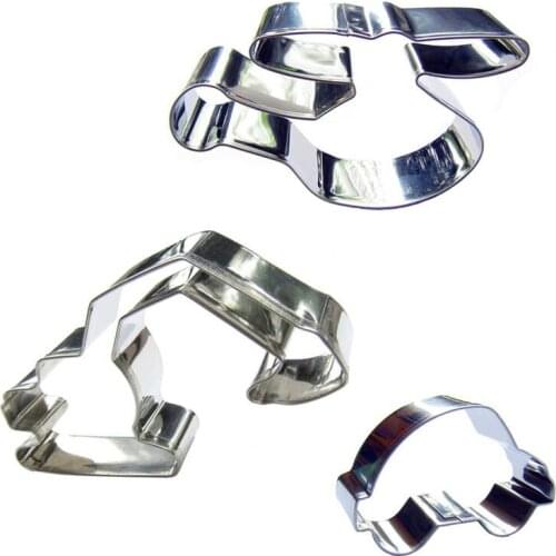 Helicopter, Excavator, Beetle shaped 3 piece biscuit cutting molds, baking tools, cake decorating soft candy tools