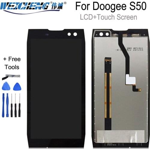 WEICHENG For Doogee S50 LCD Display and Touch Screen Assembly Repair Parts With Tools And Adhesive For Doogee S50 Mobile Phone