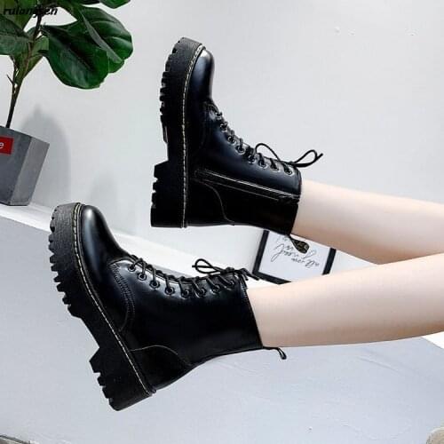 Leather Boots Women 2021 Chesil Boots Thick-Soled Zipper Martin Boots Womens Plus Size Casual Short Boots Womens Boots