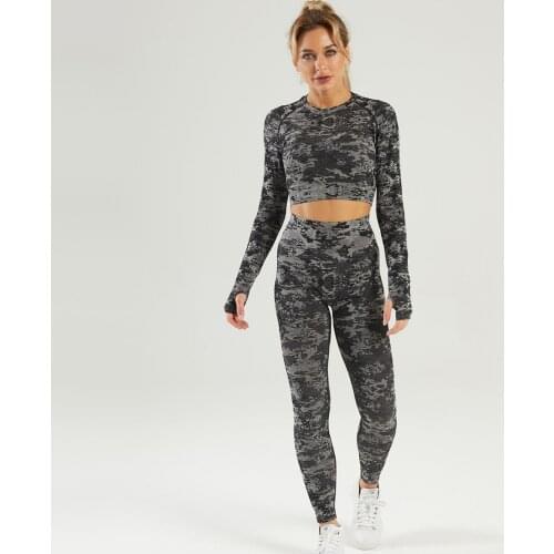 LANTECH Women Sports Suits Yoga Sets Gym Fitness Pants Squat Sportswear Leggings Shirt Exercise Sports Active Tops Clothes