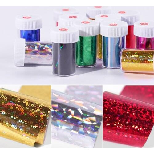 Starry Cloud Nail Foils Sticker Laser Star Colorful Nail Foils Design Foils Nail Art Water Transfer Foil
