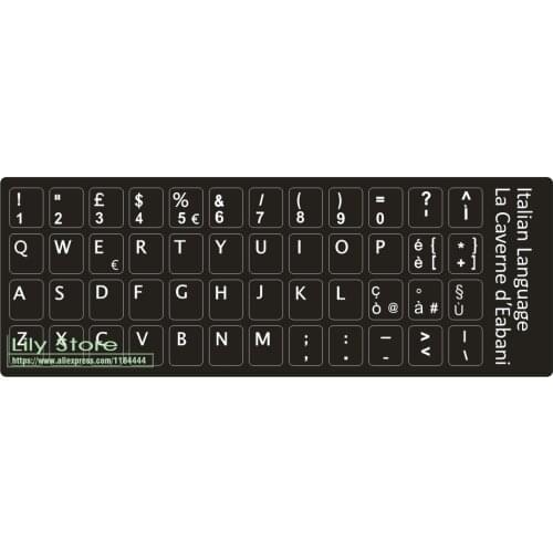 1000pcs/lot Italian Keyboard Sticker Italy For laptop desktop keyboards Stickers