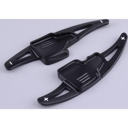 2pcs Black Steering Wheel Shift Paddle Shifter Extension Aluminum Alloy Fit For Ford Ecosport Focus Kuga 2018 2019