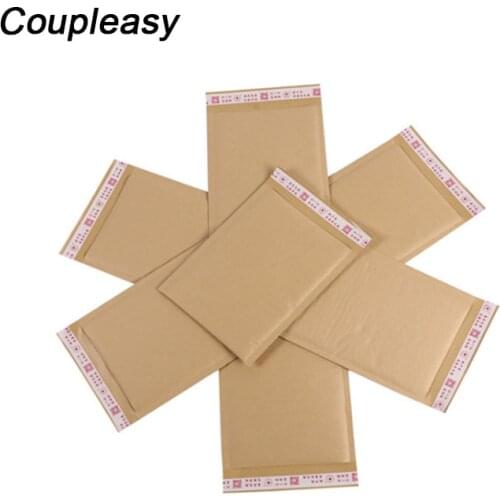 20pcs Printed Kraft Paper Bubble Envelopes Bags Mailers Padded Shipping Envelope With Bubble Mailing Bag Business Supplies
