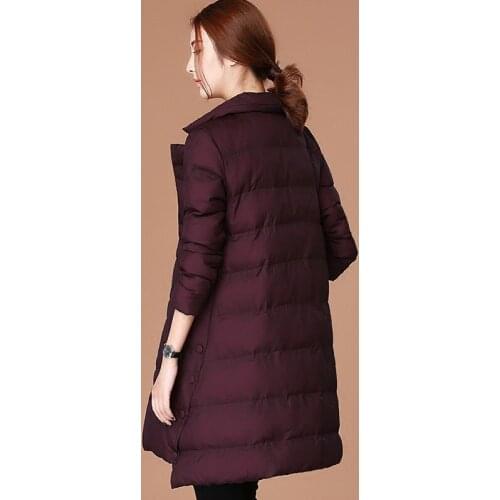 2017 Winter Long Cotton Padded Jackets Womens Girls Wadded Warm Outwear Winter Coats Female Overcoat Lady Parkas AU-123