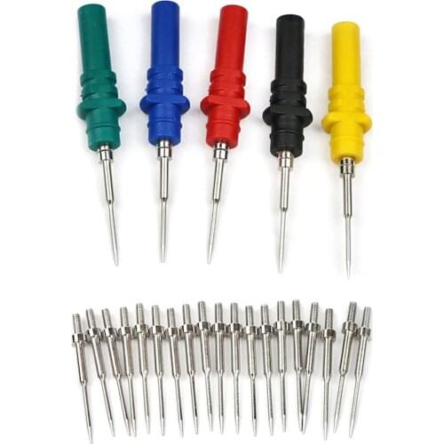5pcs HT307A Back Pinning Probes 20pcs Replacement Needles Automotive Diagnostic Test Tool Multimeter Accessory