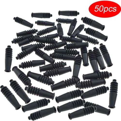 50 Pcs Bicycle V Brake Inner Cable Rubber Boot Noodle Tube End Cap Replacement Dustproof waterproof Mountain Bike Accessories