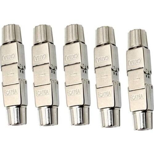 8 Pcs Cat6A Cable Extender Junction Adapter Connection Box RJ45 Lan Cable Extension Connector Full Shielded Toolless