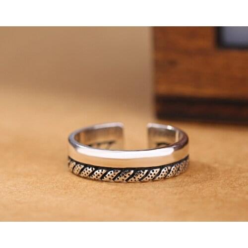 925 Sterling Silver Rings for Women vantage Round Geometric 925 Silver Wedding Fine Jewelry Minimalist Gift